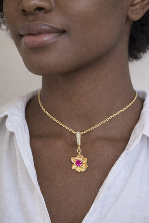 Magnolia flower pendant